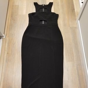 Floorlength Sexy Cutout Black Dress